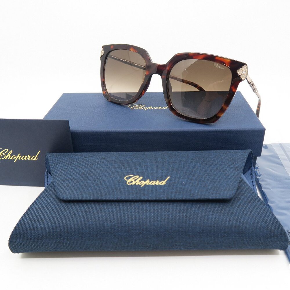 Chopard SCH336S 0714 54mm Dark Havana/Brown Gradient, New Women's Sunglasses.